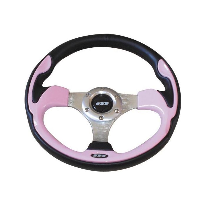 320mm Pink Inset 3 Spoke Sports Steering Wheel M Range Silver Centre M32X3VV2S Mountney Classic  - Dynamic Drive