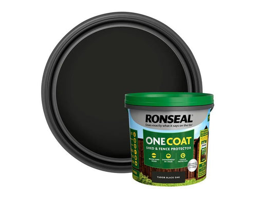 Ronseal One Coat Shed & Fence Protection Tudor Black Oak 5 litre Ronseal - NN4 Online