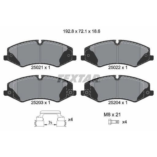 Textar Front Brake Pad Set 2502201
