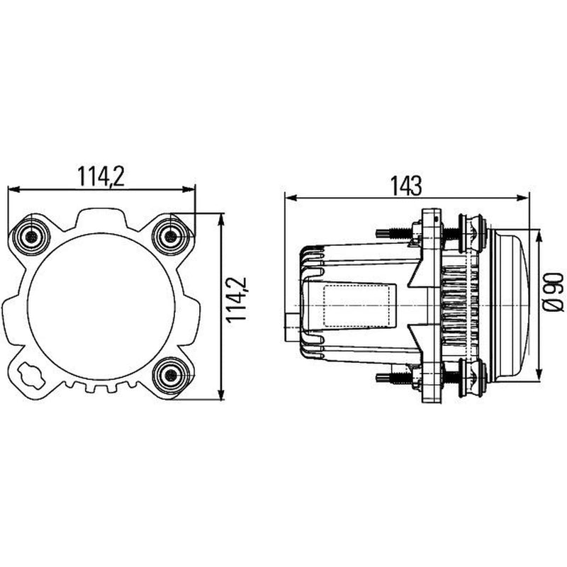 Hella Headlamp De-Les A Md12/24 1ML both sides 1ML 012 488-111 1312291-6 1ML