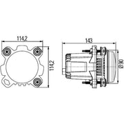 Hella Headlamp De-Es A Drl/Po Md12/24 1BL both sides 1BL 012 488-021 11470474
