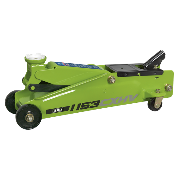 Sealey Trolley Jack 3 Tonne Long Reach Heavy-Duty Hi-Vis 1153CXHV Sealey - Dynamic Drive
