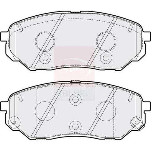 Apec Front Brake Pad Set fits Hyundai Santa Fe IV 2018-2020 2.0 2.2
