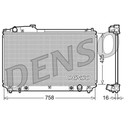 Denso Engine Radiator fits Lexus Ls 2000-2006