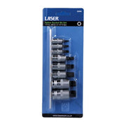 Laser Spline Socket Bit Set 1/4"D, 3/8"D, & 1/2"D 8pc 3266 Laser - Dynamic Drive