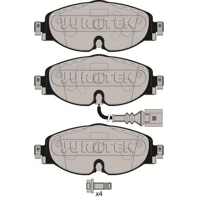 Juratek Front & Rear Brake Discs & Pads fits VW Tiguan 2016-2024 1.4 1.5 1.6 2.0
