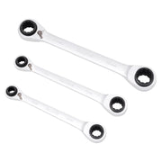 Draper Metric 4-in-1 Reversible Double Ring End Ratchet Spanner Set (3 Piece) - image 1