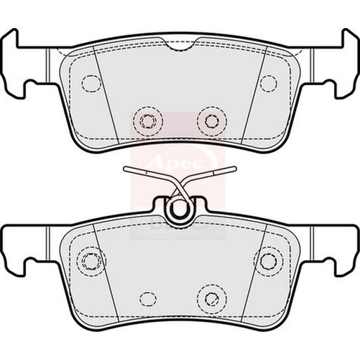 Apec Rear Brake Pad Set fits Ford Fiesta VII 2017-2021 1.0 1.5