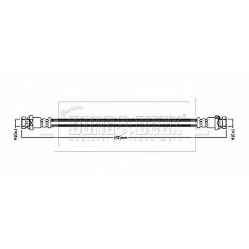 Borg & Beck Brake Hydraulic Hose Line inner BBH8856