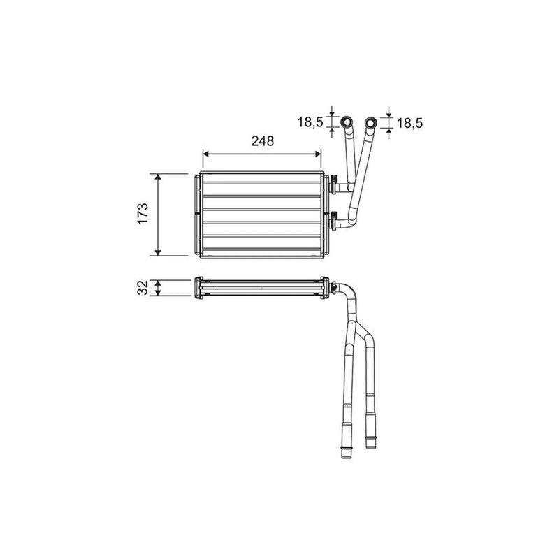 Valeo Heater Matrix Core Heat Exchanger 811523