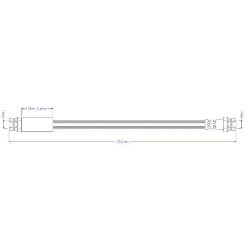 Juratek Brake Hydraulic Hose Line Rear fits Audi A1 2018 on