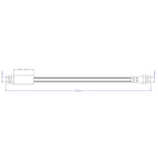 Juratek Brake Hydraulic Hose Line Rear fits Audi A1 2018 on