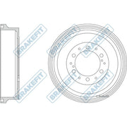 Apec Brake Drum Assembly Rear BDR9049