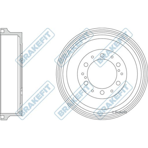 Apec Brake Drum Assembly Rear fits Toyota Hilux Vigo VII Pickup 2004-2015