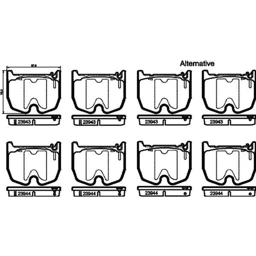 Mintex Front Brake Pad Set fits Mercedes-Benz Cls 2005-2010 219.376
