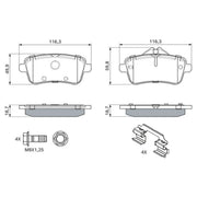 Bosch Front & Rear Pads fits Mercedes-Benz Cla 2013-2019 117.352