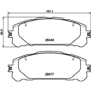 DON Front Brake Pad Set fits Lexus Nx II 2021 on
