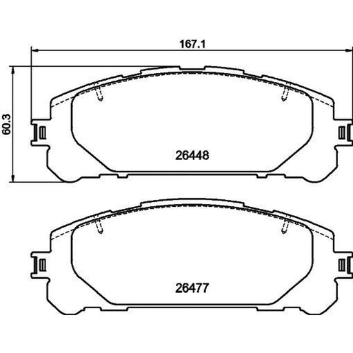 DON Front Brake Pad Set fits Lexus Nx II 2021 on