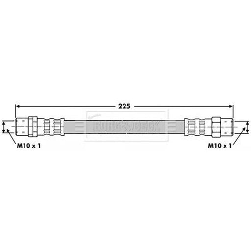 Borg & Beck Brake Hydraulic Hose Line inner BBH6636