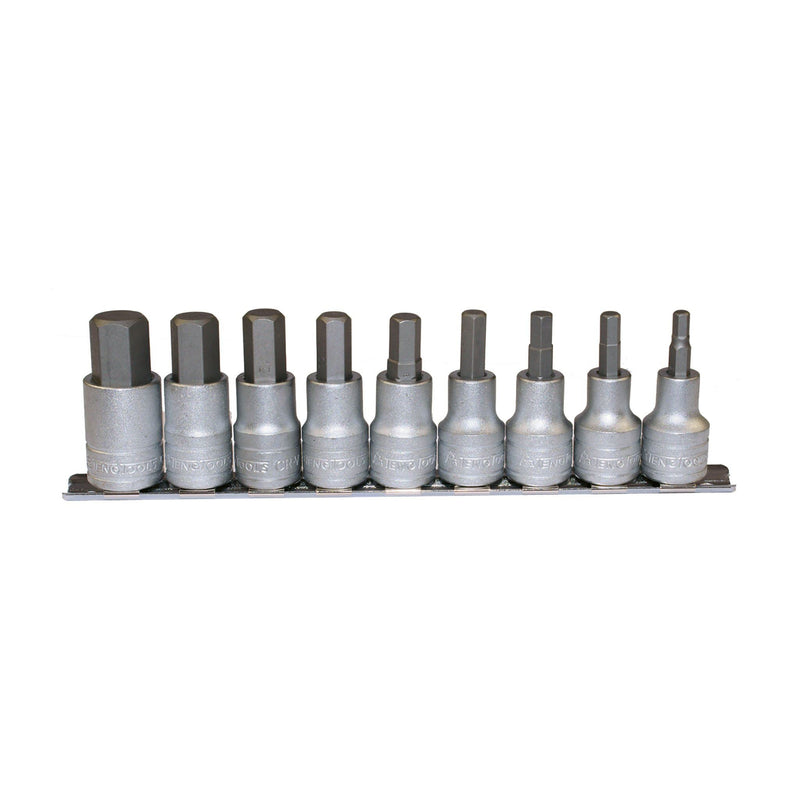 Teng Tools 1/2" Hex Bit Socket Clip Rail Set 9 Pieces Teng Tools - Dynamic Drive