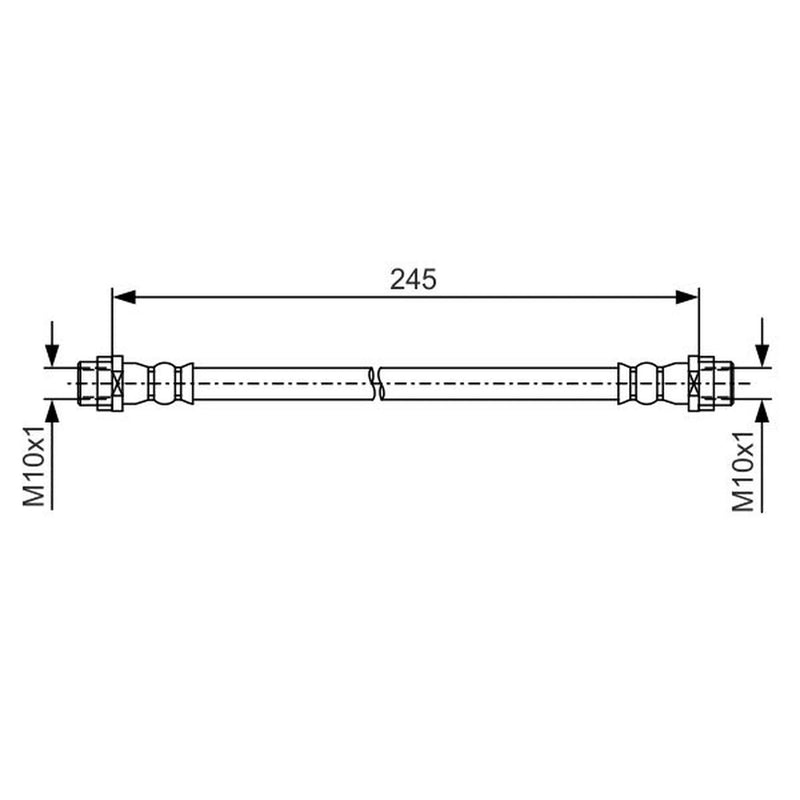 Bosch Brake Hydraulic Hose Line inner fits Chevrolet Aveo 2011-2015