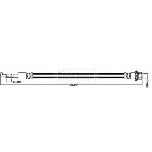 Borg & Beck Brake Hydraulic Hose Line outer BBH8550