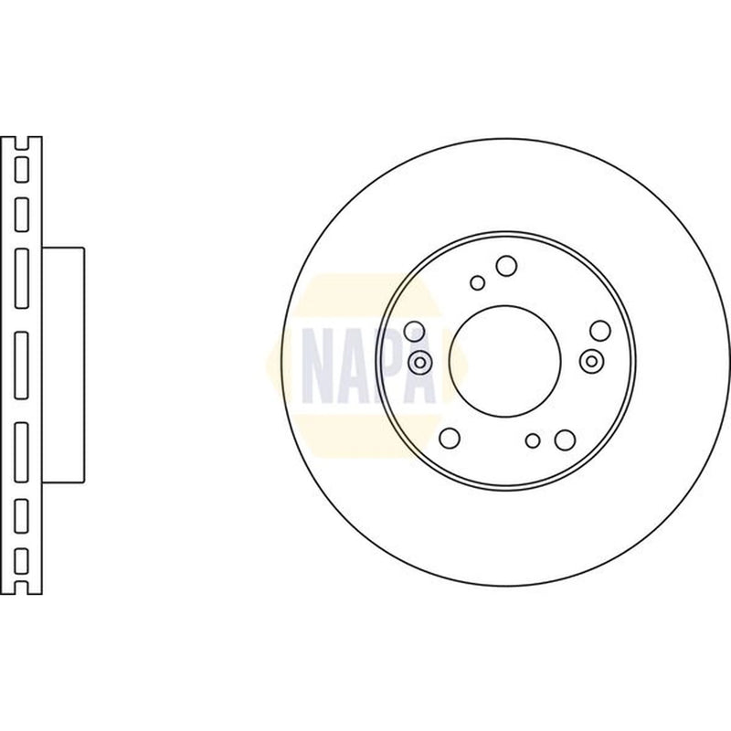 NAPA Front Brake Vented Discs & Pads fits Honda Civic VII 2001-2005 1.6