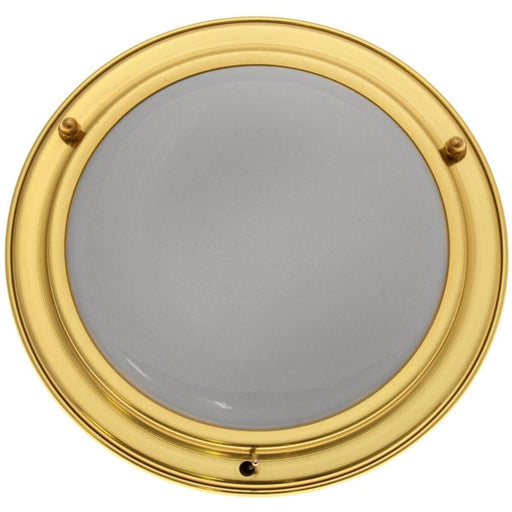 6 1/2" Recess Light LED Brass Opal Switched Nova - Dynamic Drive