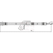 Apec Brake Hydraulic Hose Line Rear Left fits Hyundai Getz 2002-2010 1.4 1.5 1.6
