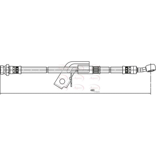 Apec Brake Hydraulic Hose Line Rear Left HOS4140