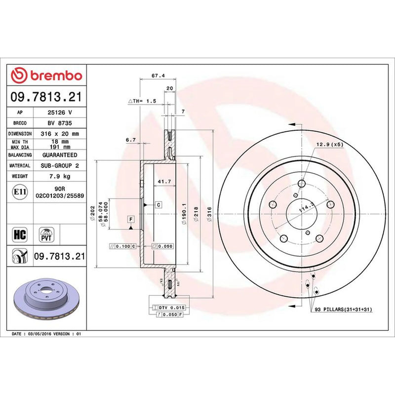Brembo Front & Rear Brake Discs & Pads fits Subaru Impreza 2001-2007 2.0 2.5