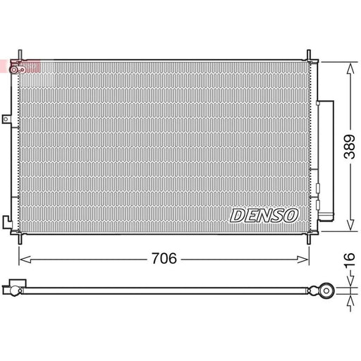 Denso Air Conditioning Condenser fits Honda Cr-V IV 2012-2018 1.6 2.0 2.2