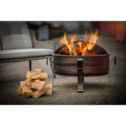 Dellonda 30" Deluxe 2-in-1 Outdoor Fire Pit & Coffee Table Antique Bronze Effect Dellonda  - Dynamic Drive