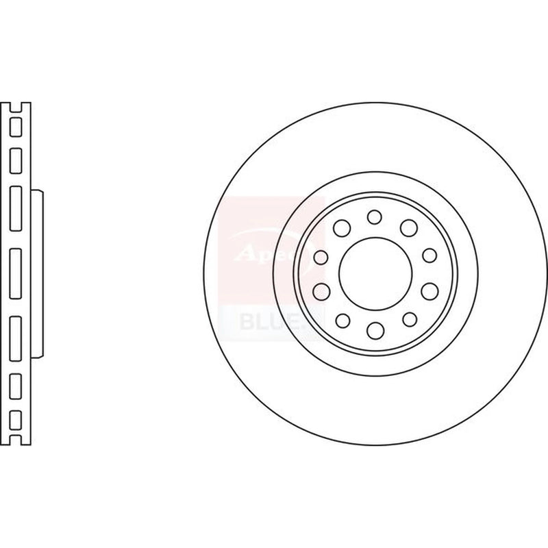 Apec 2 x Front Brake Discs SDK6465-x2