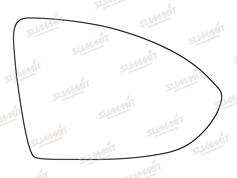 Summit Heated Base Plate With Standard Mirror Glass fits VW Golf Mk 7 12 on RHS Summit - Bars 4 Cars