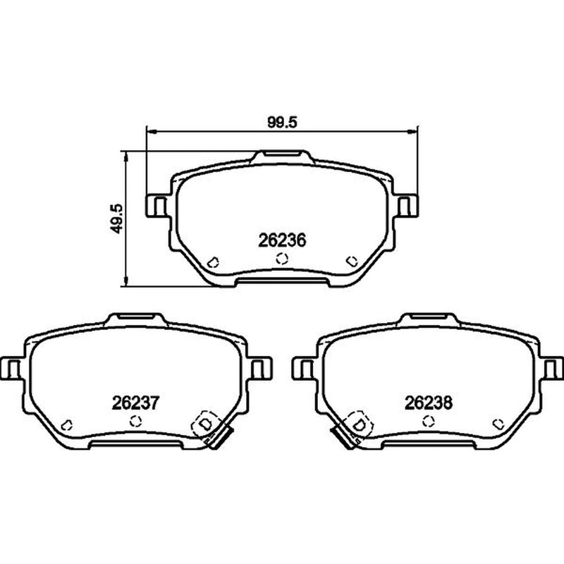 DON Rear Brake Pad Set fits Toyota C-Hr 2023-2025
