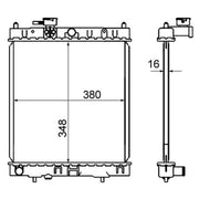 Mahle Engine Radiator fits Nissan Micra II 1992-2003 1.0 1.3 1.4