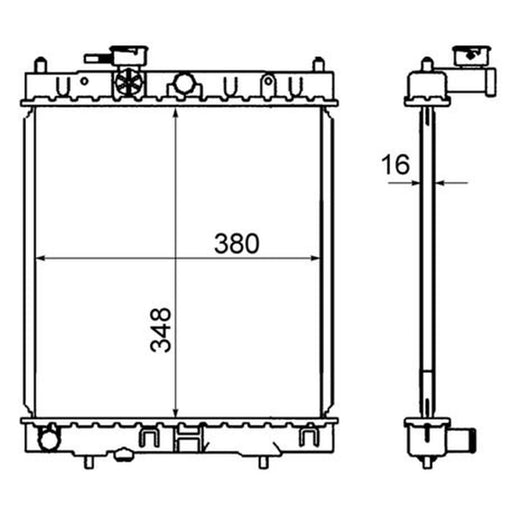 Mahle Engine Radiator fits Nissan Micra II 1992-2003 1.0 1.3 1.4