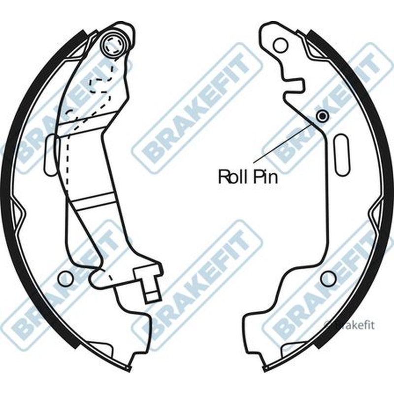 Apec Brake Shoe Set Axle Kit fits Opel Agila A 2000-2007 1.0 1.2 1.3