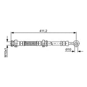 Bosch Brake Hydraulic Hose Line Rear Left fits Hyundai I10 I 2007-2013