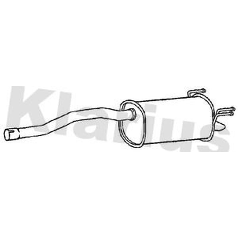Klarius Box With Tail Pipe Rear fits Fiat Doblo Cargo 2010-2023 1.6