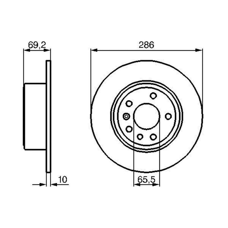 Bosch Rear Brake Solid Discs & Pads fits Saab 9-5 1997-2009 2.0 2.3 3.0