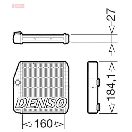 Denso Heater Matrix Core Heat Exchanger fits Abarth Grande Punto 2007-2010 1.4