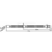 Borg & Beck Brake Hydraulic Hose Line Front Left BBH8044