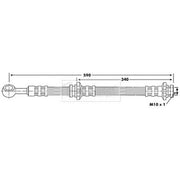 Borg & Beck Brake Hydraulic Hose Line Rear Right BBH6881