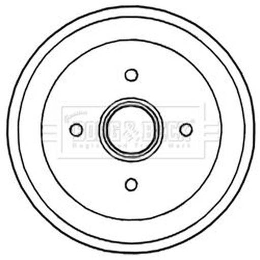 Borg & Beck Brake Drum Assembly Rear BBR7238