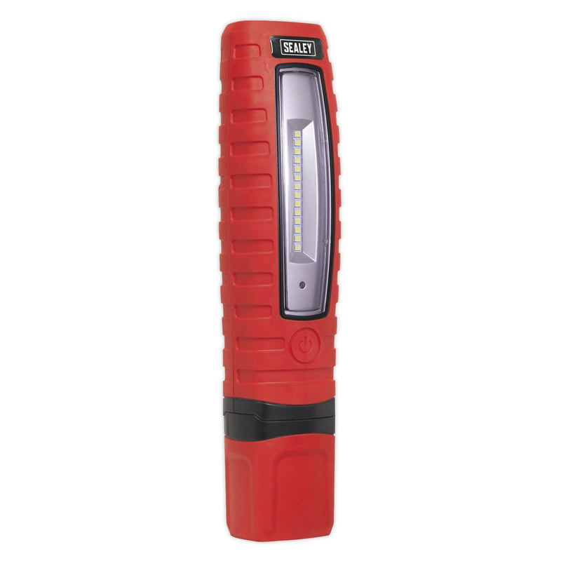 Sealey LED360R Cordless 360° 3W LED Rechargeable Inspection Lamp Red Li-ion Sealey  - Dynamic Drive