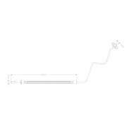 Juratek Brake Hydraulic Hose Line Rear Right fits Citroën C3 Aircross I