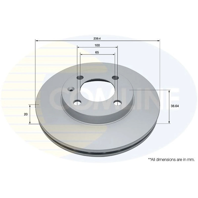 Comline Front & Rear Brake Discs & Pads fits Seat Ibiza 1993-1999 1.9