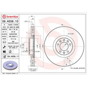Brembo 2 x Front Brake Discs 09.A558.11-x2
